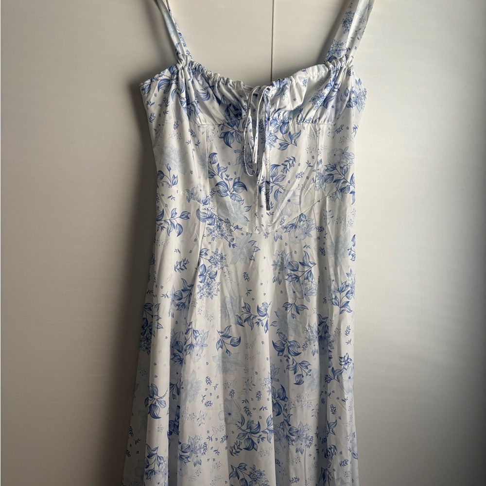 Blue Floral Maxi Dress